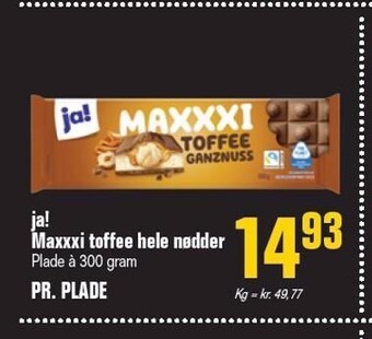 Otto Duborg Ja! maxxxi toffee hele nødder tilbud