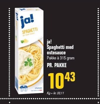 Otto Duborg Ja! spaghetti med ostesauce tilbud