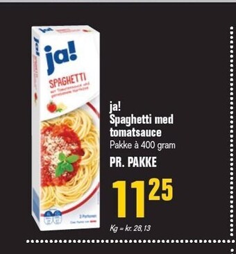 Otto Duborg Ja! spaghetti med tomatsauce tilbud