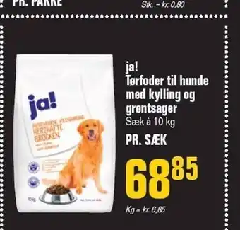 Otto Duborg Ja! tørfoder til hunde med kylling og grøntsager 10 kg tilbud