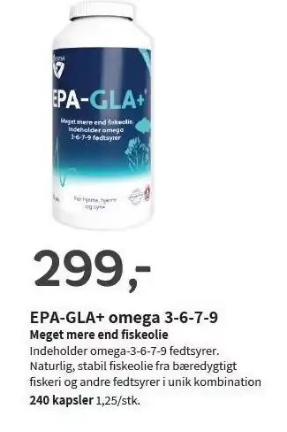 Helsam Epa-gla+ omega 3-6-7-9 tilbud