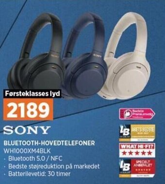 Power Sony Bluetooth-Hovedtelefoner tilbud
