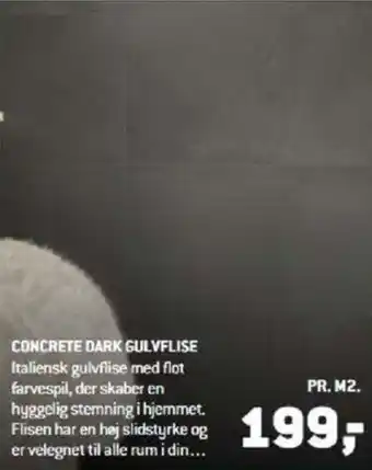 Concrete Dark Gulvflise