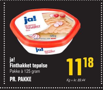 Otto Duborg Ja! finthakket tepølse tilbud