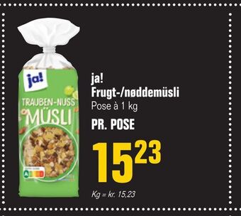 Otto Duborg Ja! frugt-/nøddemüsli tilbud