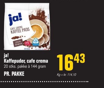 Otto Duborg Ja! kaffepuder, cafe crema tilbud