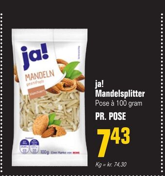 Otto Duborg Ja! mandelsplitter tilbud