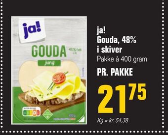 Otto Duborg Ja! gouda, 48% i skiver tilbud