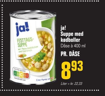 Otto Duborg Ja! suppe med kødboller tilbud