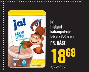 Otto Duborg Ja! instant kakaopulver tilbud