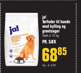 Otto Duborg Ja! tørfoder til hunde med kylling og grøntsager tilbud