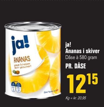 Otto Duborg Ja! ananas i skiver tilbud