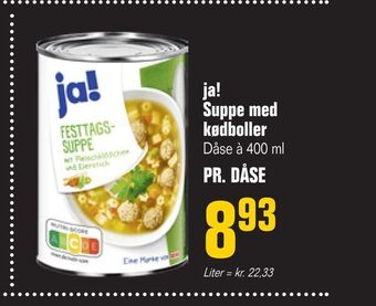 Poetzsch Padborg Ja! suppe med kødboller tilbud