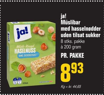 Poetzsch Padborg Ja! müslibar med hasselnødder uden tilsat sukker tilbud