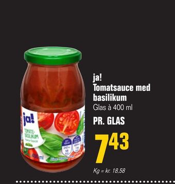 Poetzsch Padborg Ja! tomatsauce med basilikum tilbud