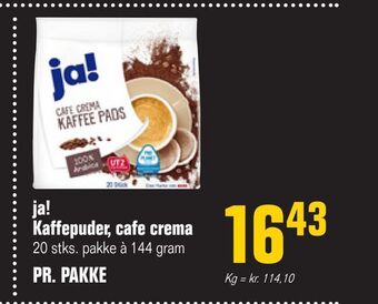 Poetzsch Padborg Ja! kaffepuder, cafe crema tilbud