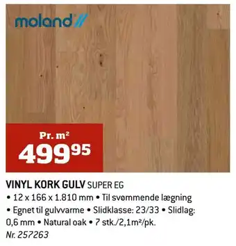 Bygma Vinyl kork gulv super eg tilbud