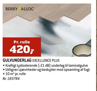 Bygma Gulvunderlag excellence plus tilbud