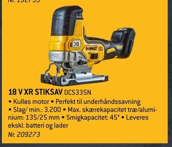 Bygma 18 v xr stiksav dcs335n tilbud