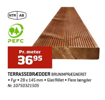 Bygma Terrassebrædder brunimprægneret tilbud