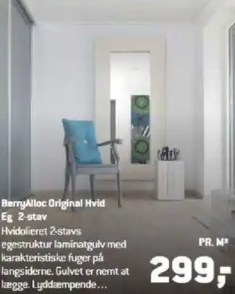 XL-BYG BerryAlloc Original Hvid Eg 2-Stav tilbud