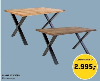 XL-BYG Planke Spisebord tilbud