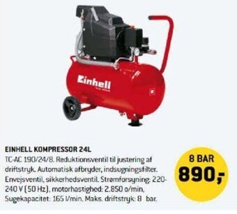 XL-BYG Einhell Kompressor 24L tilbud