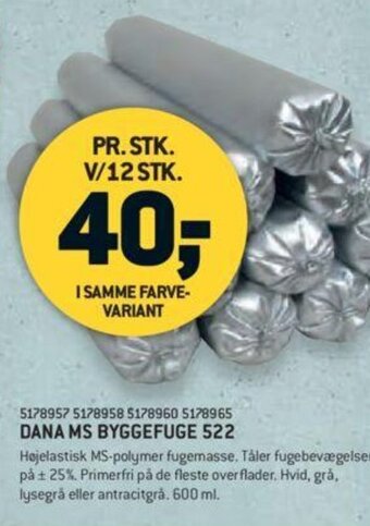 XL-BYG Dana MS Byggefuge 522 tilbud