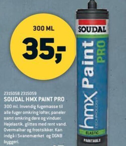 Soudal HMX Paint Pro tilbud hos XLBYG