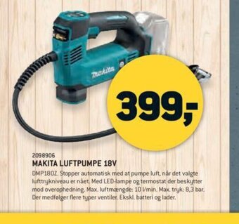 Makita Luftpumpe 18V