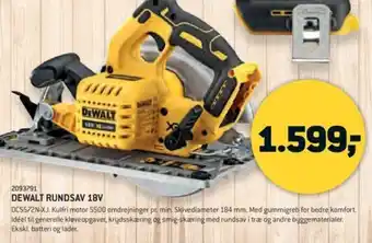 XL-BYG DeWalt Rundsav 18V tilbud