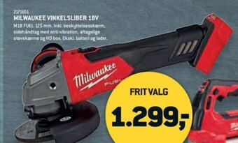 XL-BYG Milwaukee Vinkelsliber 18V tilbud