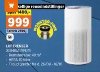 Power Xiaomi luftrenser tilbud