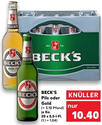 Kaufland DE Beck's Pils oder Gold tilbud