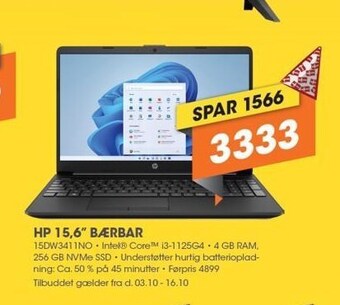 Expert Hp 15,6 bærbar tilbud