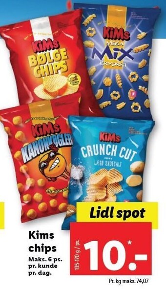 Lidl Kims chips tilbud