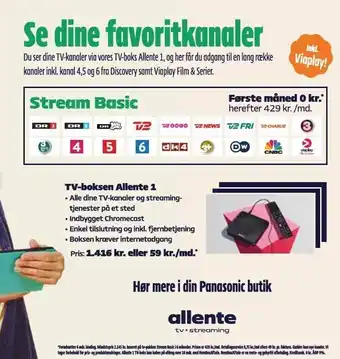Panasonic Center Tv-boksen allente 1 tilbud