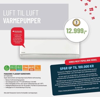 Panasonic Center Panasonic flagship varmepumpe tilbud
