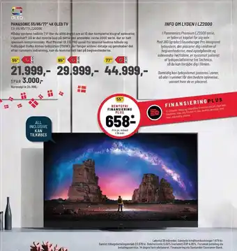 Panasonic 55/65//77 oled tv