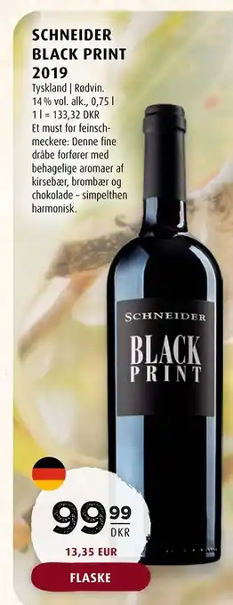 Scandinavian Park Schneider black print 2019 tilbud
