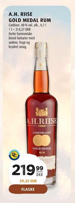 Scandinavian Park A.h. riise gold medal rum tilbud