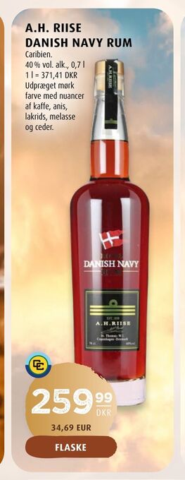 Scandinavian Park A.h. riise danish navy rum tilbud