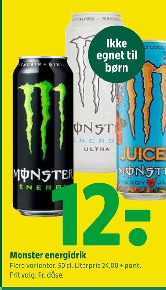 Coop 365 Monster energidrik tilbud