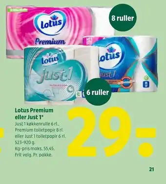 Coop 365 Lotus premium eller just 1* tilbud