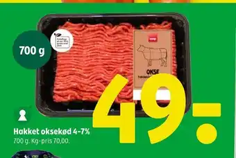 Coop 365 Hakket oksekød 4-7% 49,00 tilbud