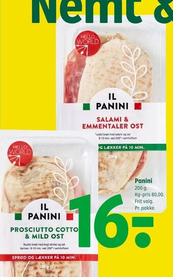 Coop 365 Panini tilbud