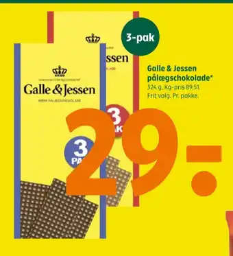 Coop 365 Galle & jessen pålægschokolade mælk tilbud