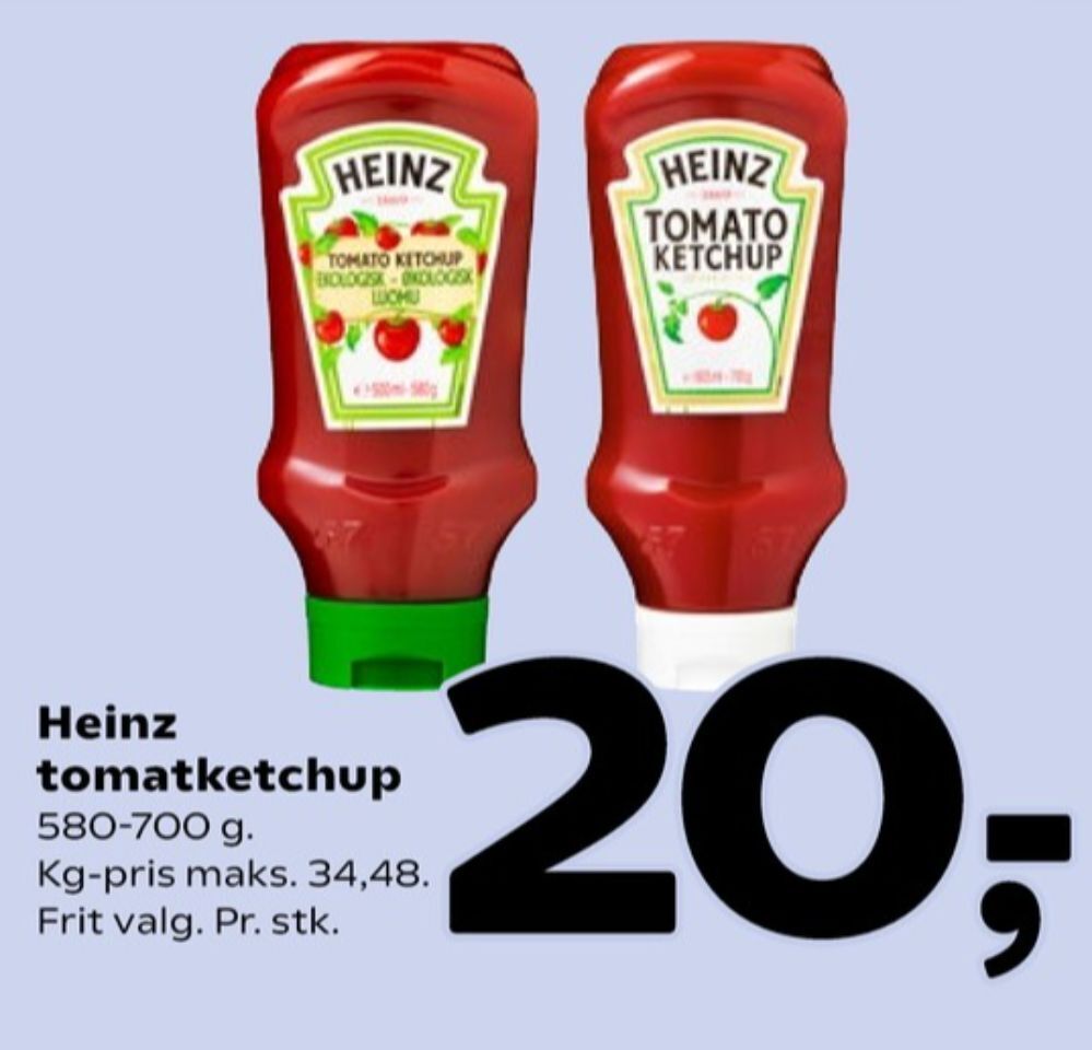 Heinz ketchup tilbud hos Fakta
