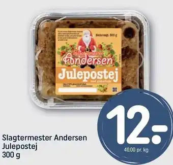 REMA 1000 Slagtermester andersen julepostej tilbud