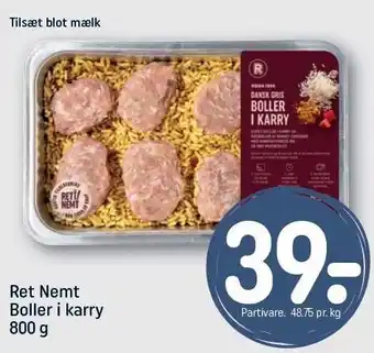 REMA 1000 Ret nemt boller i karry tilbud